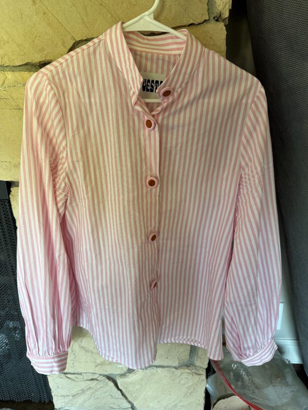La Veste Pink and White Mikado Shirt